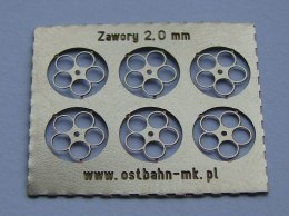 Zawory 2,0 mm (5,2 mm cały) 6 sztuk
