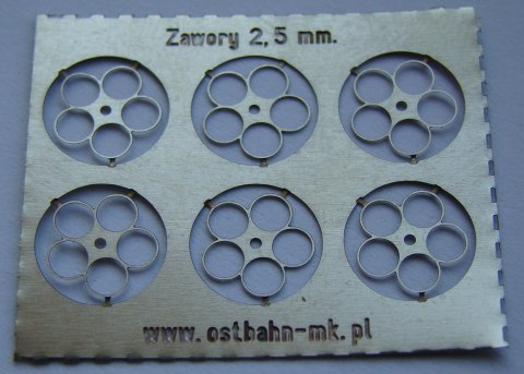 Zawory 2,5 mm (6,5 mm cały) 6 sztuk