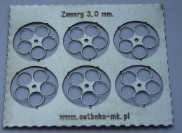 Zawory 3,0 mm (7,8 mm cały) 6 sztuk