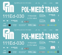 Kalkomania Gama 111Ed-030 Polmiedź Trans TT