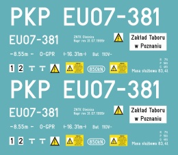 Kalkomania EU07-381