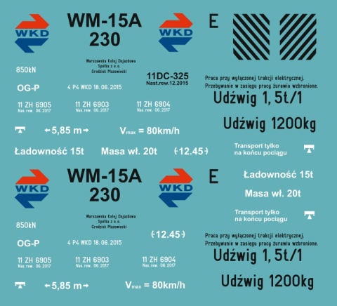 Kalkomania WM-15A-230 WKD