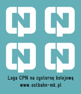 Kalkomania logo CPN na wagony cysterny