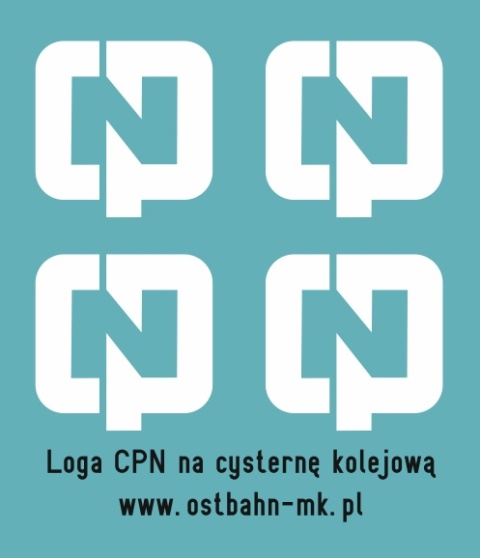 Kalkomania logo CPN na wagony cysterny