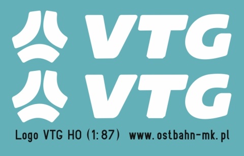 Kalkomania logo VTG białe