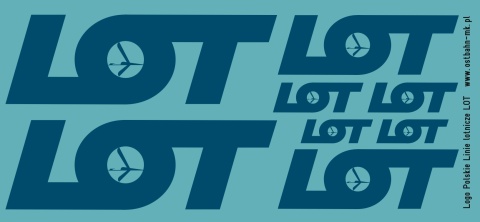 Kalkomania logo PLL LOT