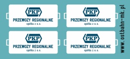 Kalkomania tablice kierunkowe PKP Przewozy Regionalne