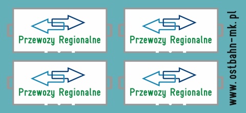 Kalkomania tablice kierunkowe Przewozy Regionalne